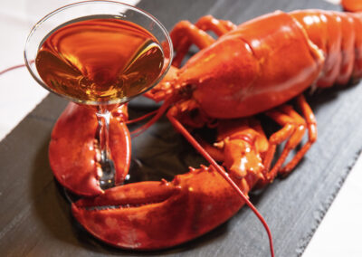Lobster holding Drink